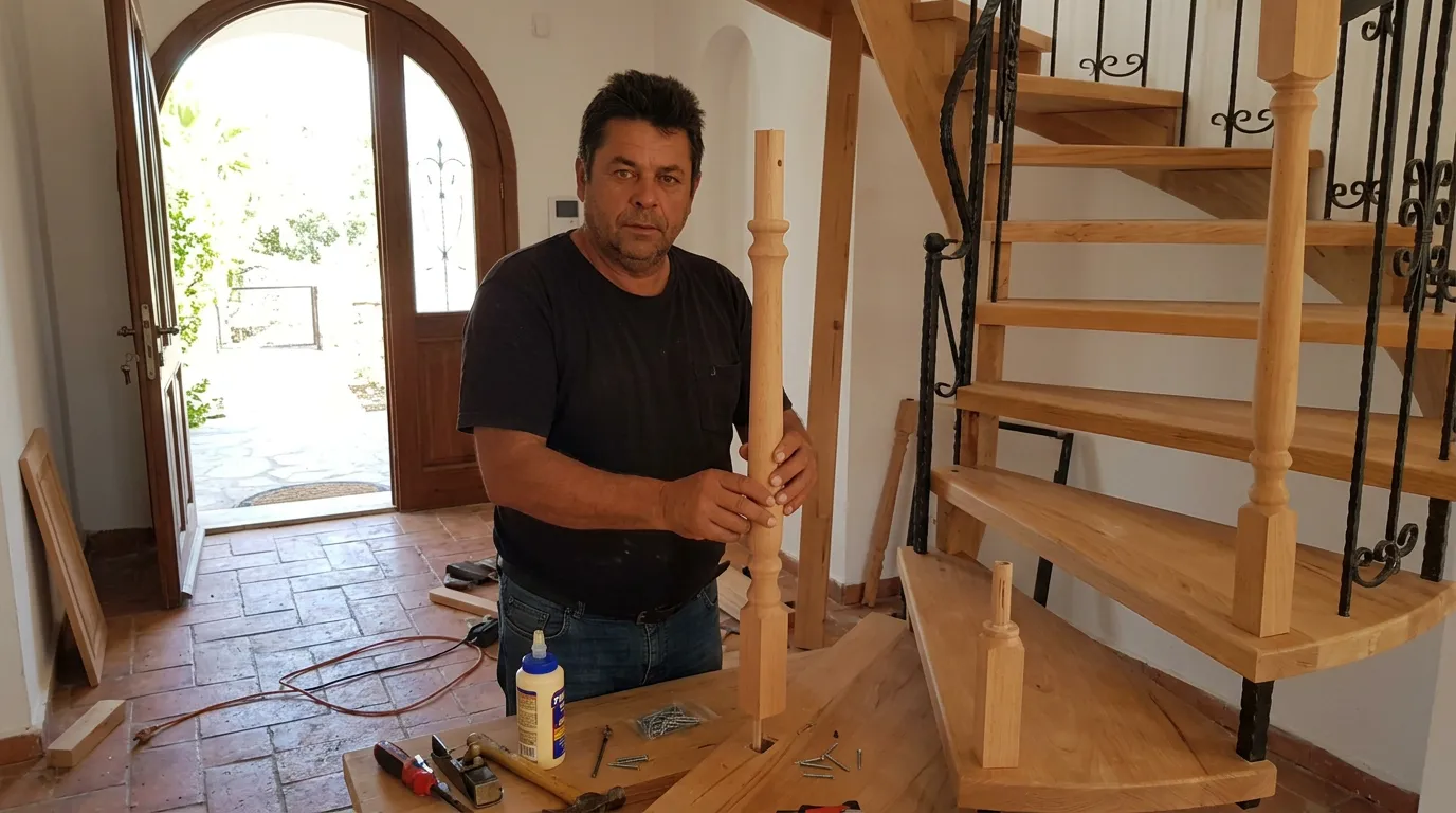 Bodrum Ev İçi Ahşap Merdiven tadilat görseli - Nihat Kızıl AĞA Showroom - Görsel 3