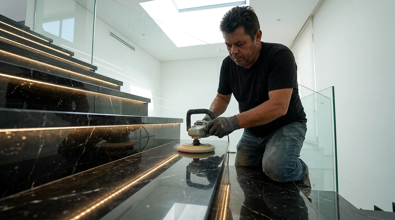 Bodrum Mermer Merdiven tadilat görseli - Nihat Kızıl AĞA Showroom - Görsel 3